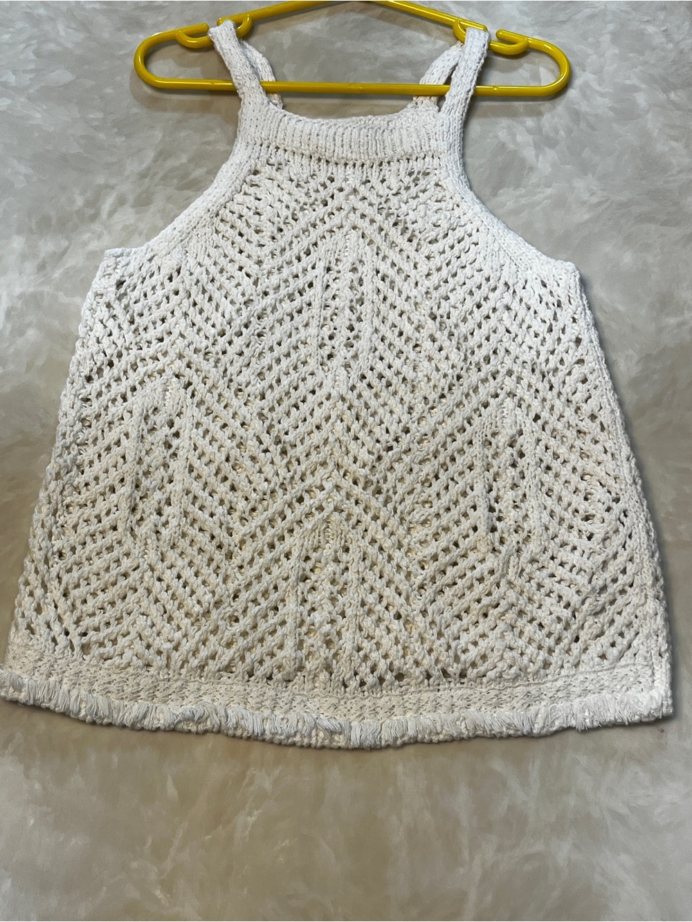 Abercrombie kids White Open-Work Tank Sweater